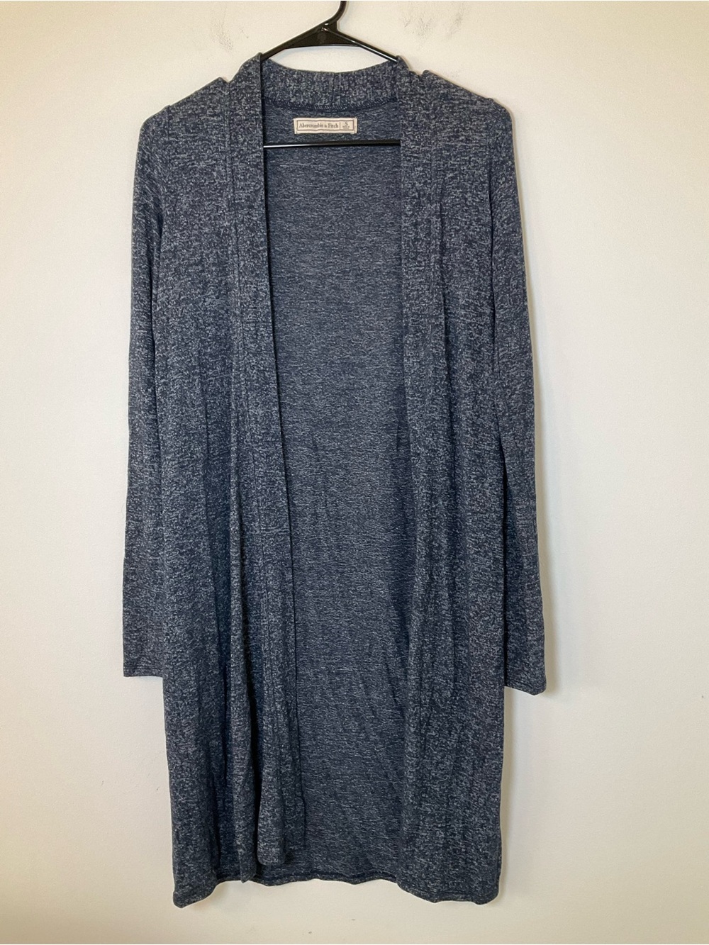 Abercrombie & Fitch Navy Gray Marled Duster Cardigan Size Small